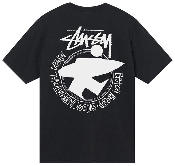 Stussy Beach Roots Pig Dyed Tee Black (SS22) | Hype Vault