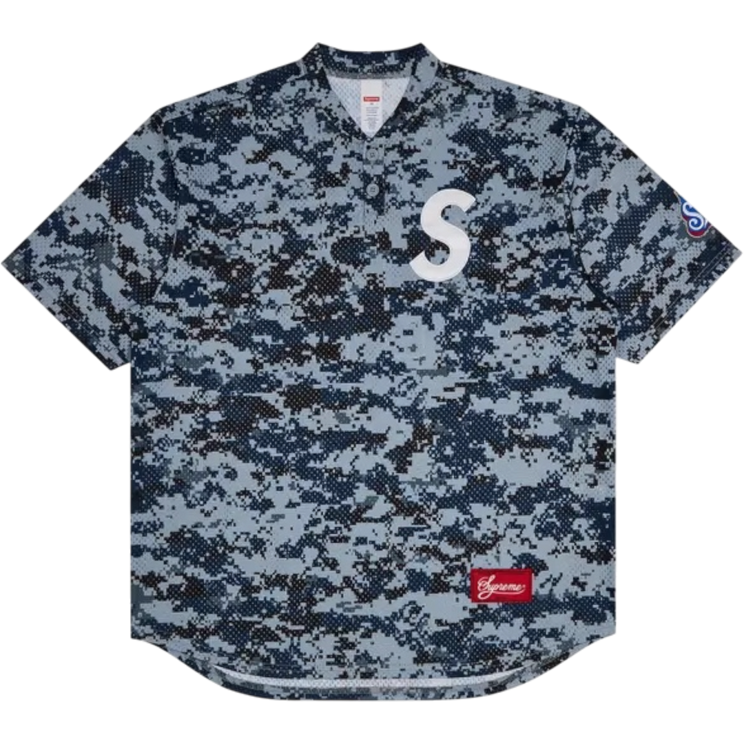 Supreme S Logo Baseball Henley ‘Digi Camo’ (SS25)