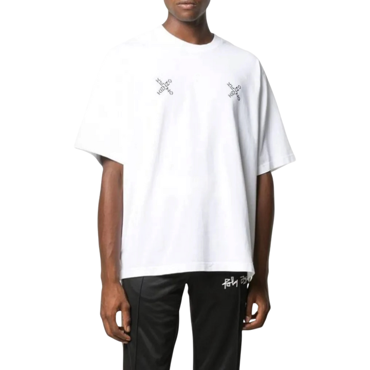 Kenzo SS21 Back Cross Logo Oversized Tee ‘White’ (SS21) - Hype Vault 