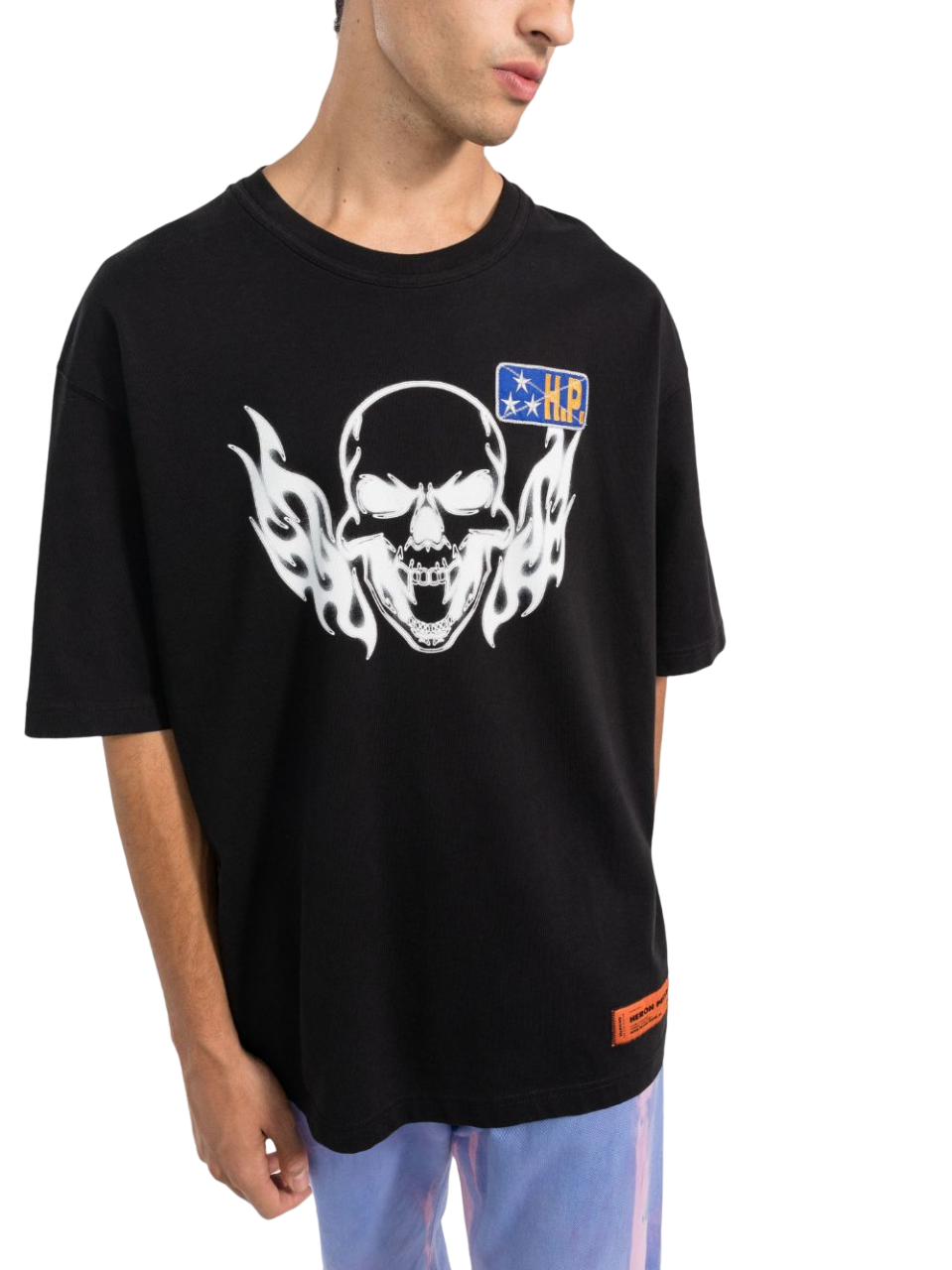 Heron Preston Flaming Skull T-Shirt Black | Hype Vault Kuala Lumpur 