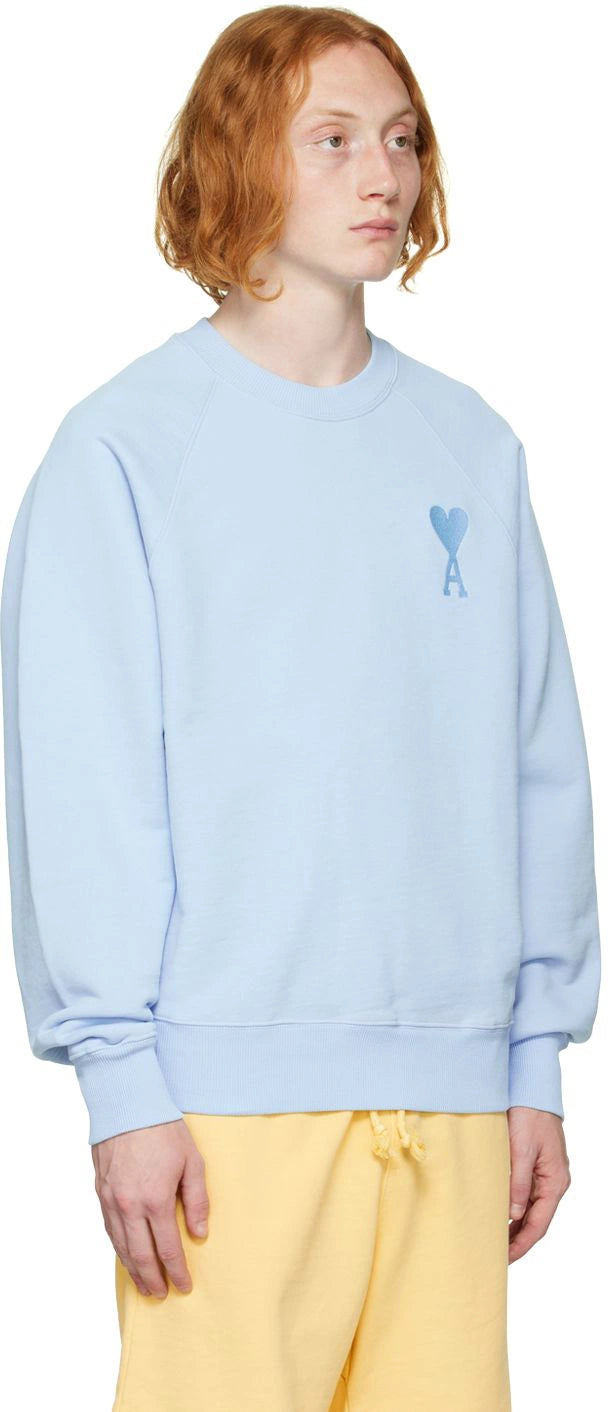 Ami Paris ADC Tonal Boxy Fit Crewneck Sky Blue (SS22)