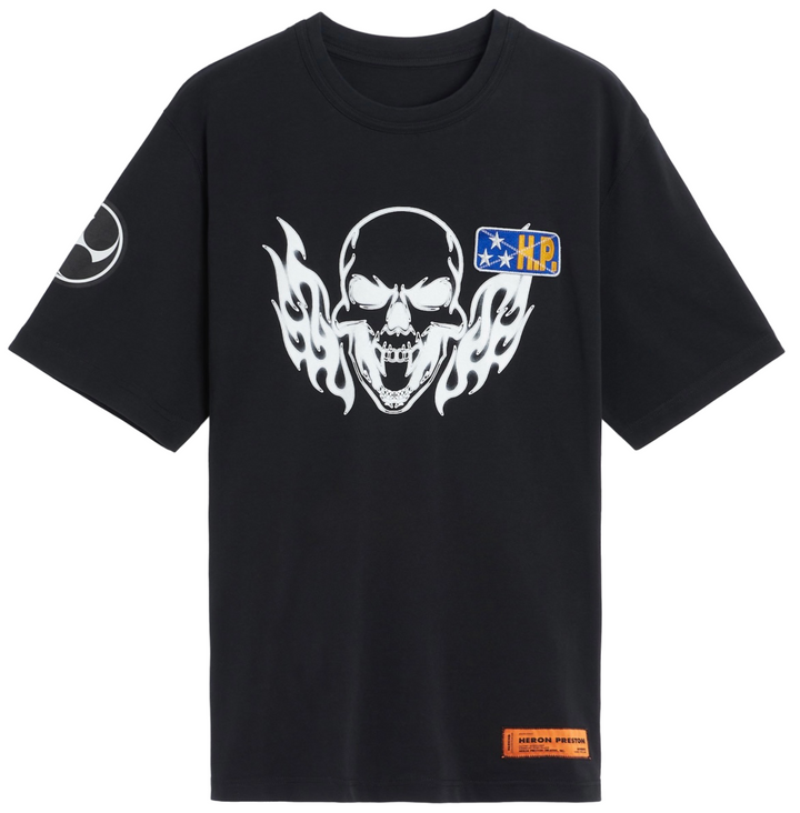 Heron Preston Flaming Skull T-Shirt Black | Hype Vault Kuala Lumpur 