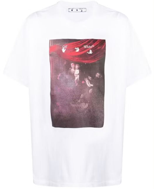 Off-White Sprayed Caravaggio S/S Oversized White T-Shirt | Hype Vault Kuala Lumpur