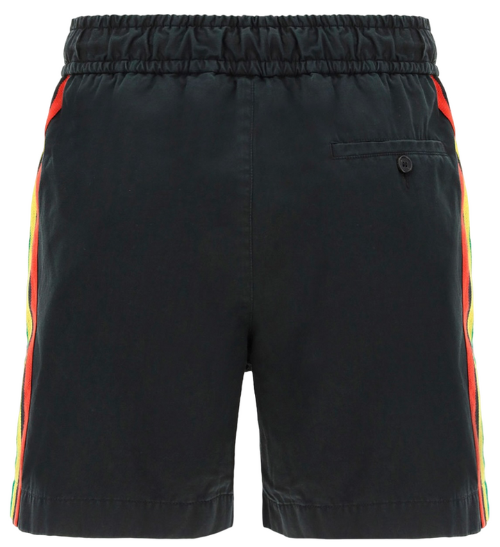 Palm Angels Exodus Striped Track Short Black | Hype Vault Kuala Lumpur 