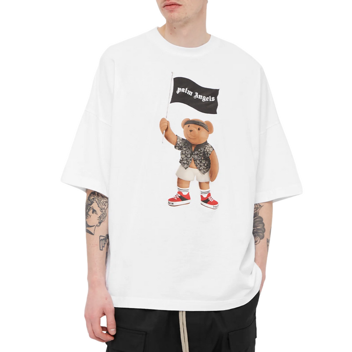 Palm Angels Pirate Bear Oversize T-Shirt White | Hype Vault Kuala Lumpur 