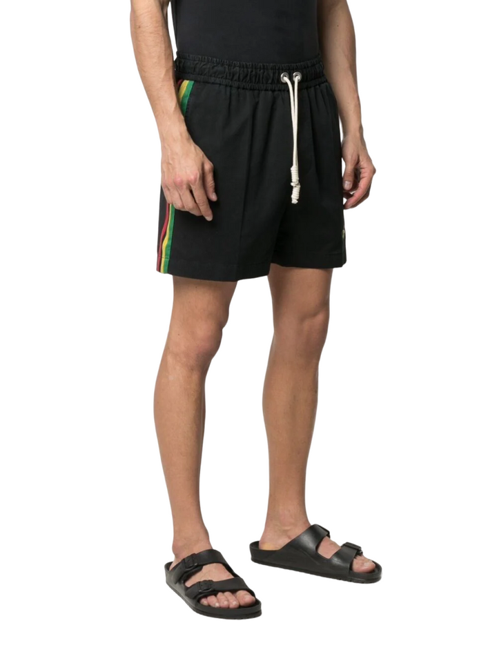 Palm Angels Exodus Striped Track Short Black | Hype Vault Kuala Lumpur 