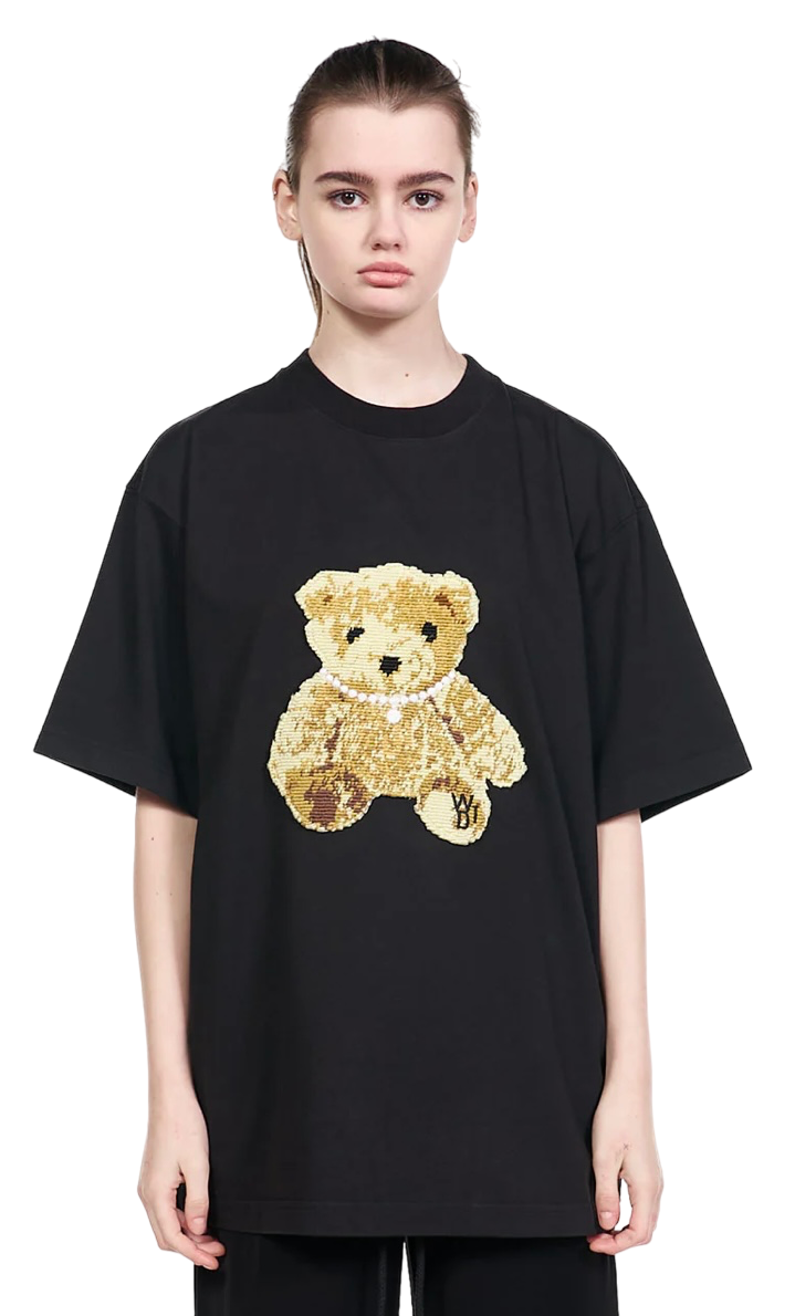 We11done Embroidered Teddy T-Shirt Black | Hype Vault Kuala Lumpur