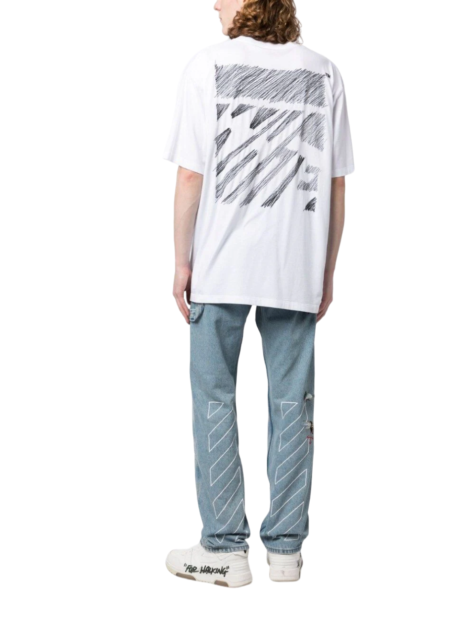 Off-White Scribble Diag Oversized S/S White T-Shirt | Hype Vault Kuala Lumpur