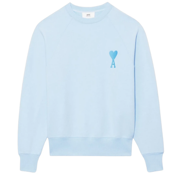 Ami Paris ADC Tonal Boxy Fit Crewneck Sky Blue (SS22)