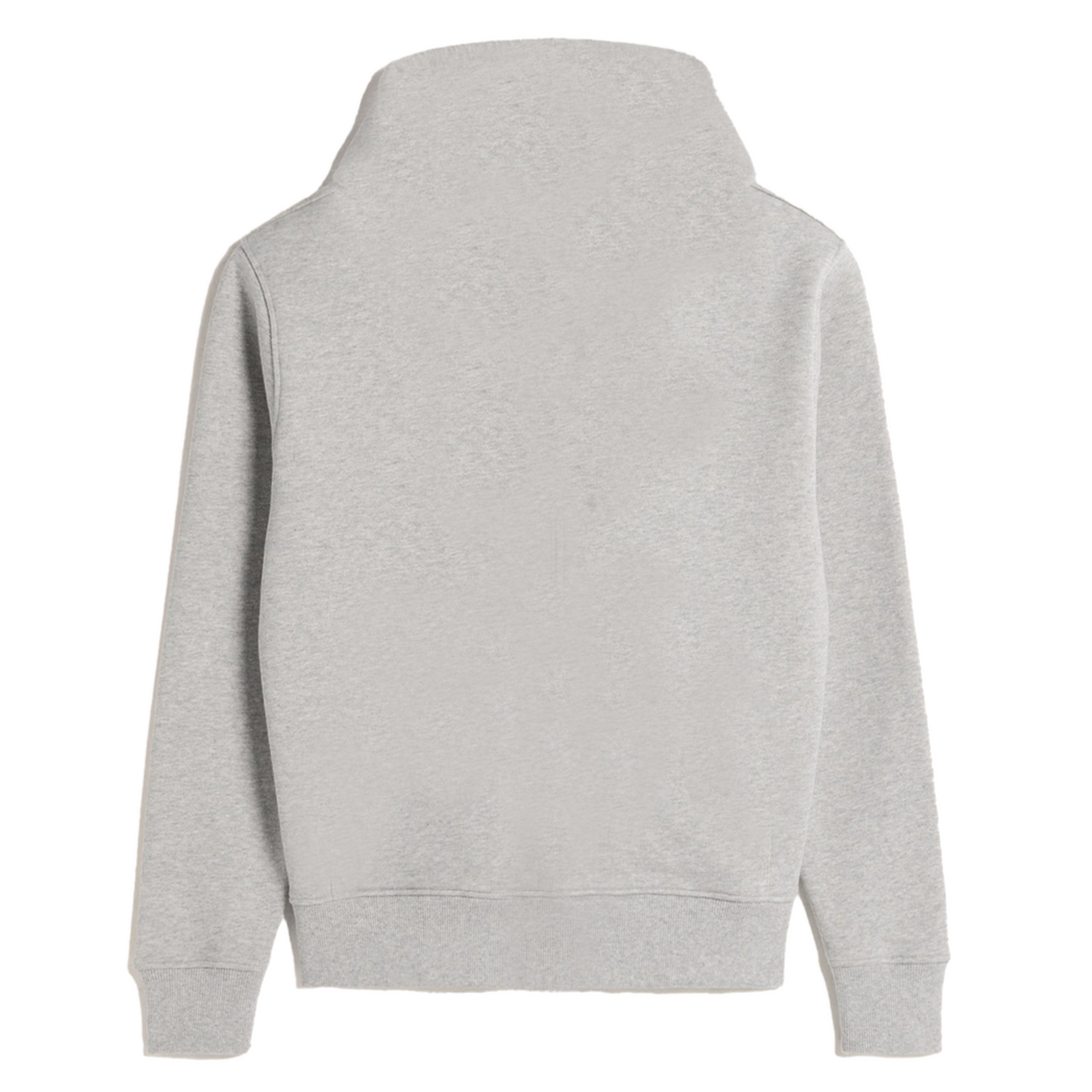 AMI PARIS Ami De Coeur Zipped Hoodie Heather Ash Grey (SS24) | Hype Vault