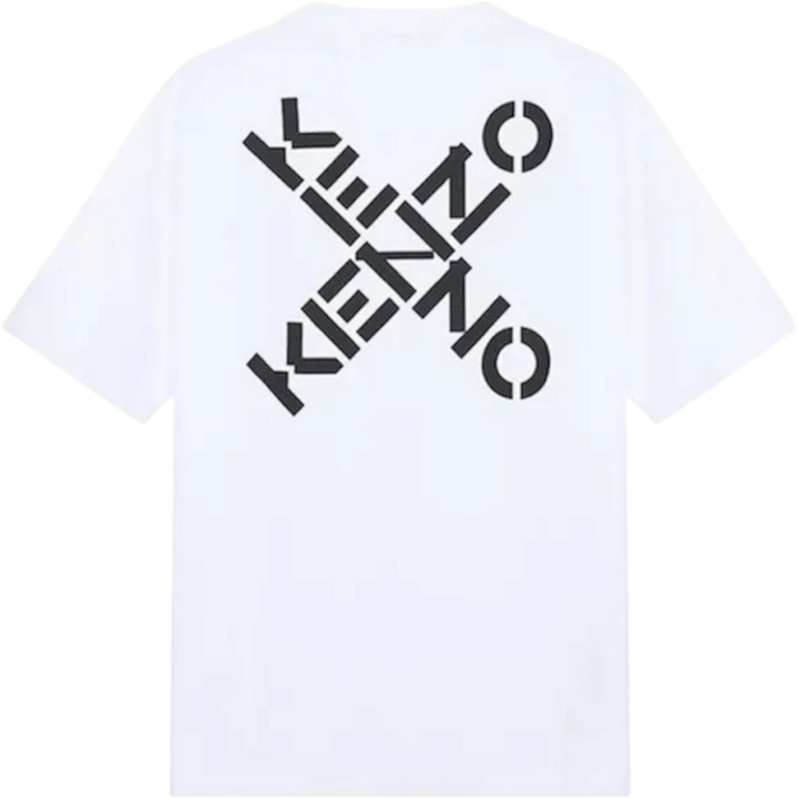 Kenzo SS21 Back Cross Logo Oversized Tee ‘White’ (SS21) - Hype Vault 