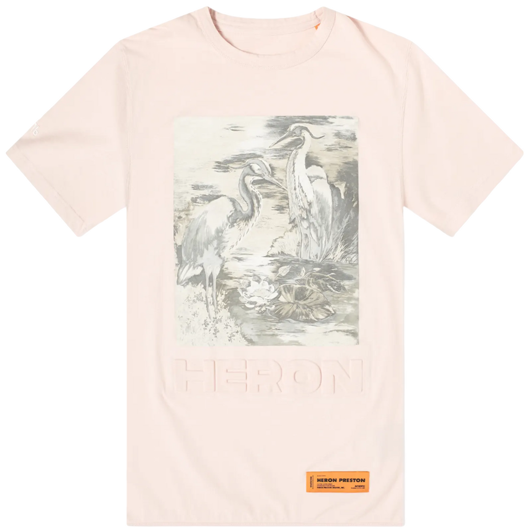 Heron Preston Heron Debossed Birds T-Shirt Pink | Hype Vault Kuala Lumpur 