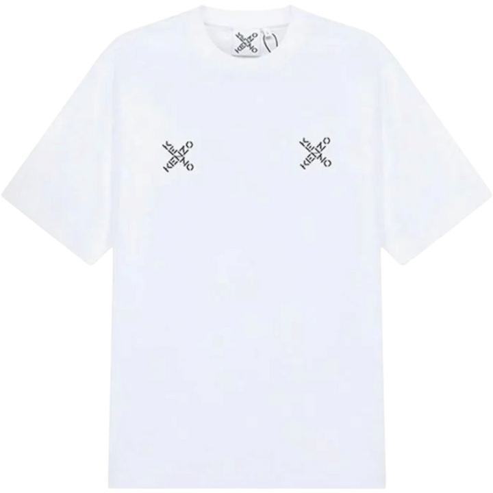Kenzo SS21 Back Cross Logo Oversized Tee ‘White’ (SS21) - Hype Vault 