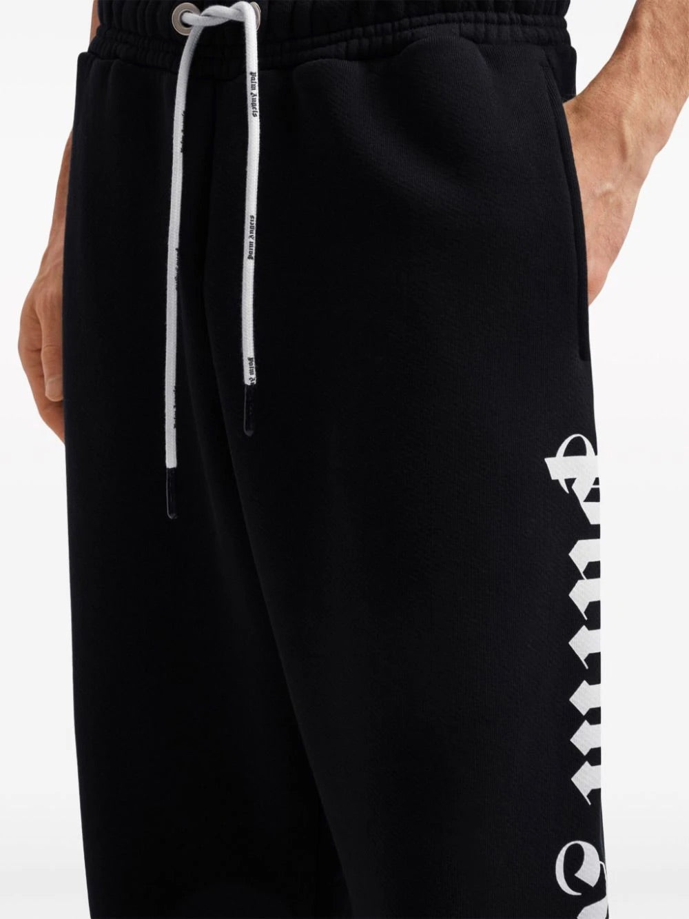 Palm Angels Side Logo Sweatpant Black White | Hype Vault Kuala Lumpur