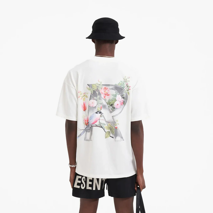 Represent Floral T-Shirt Flat White