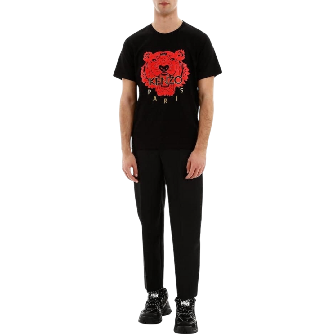 Kenzo 3D Red Tiger Logo T-Shirt 'Black'