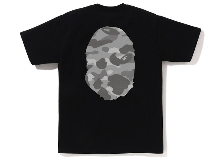 Bape Honeycomb Camo Big Ape Head Tee Black (SS23) | Hype Vault