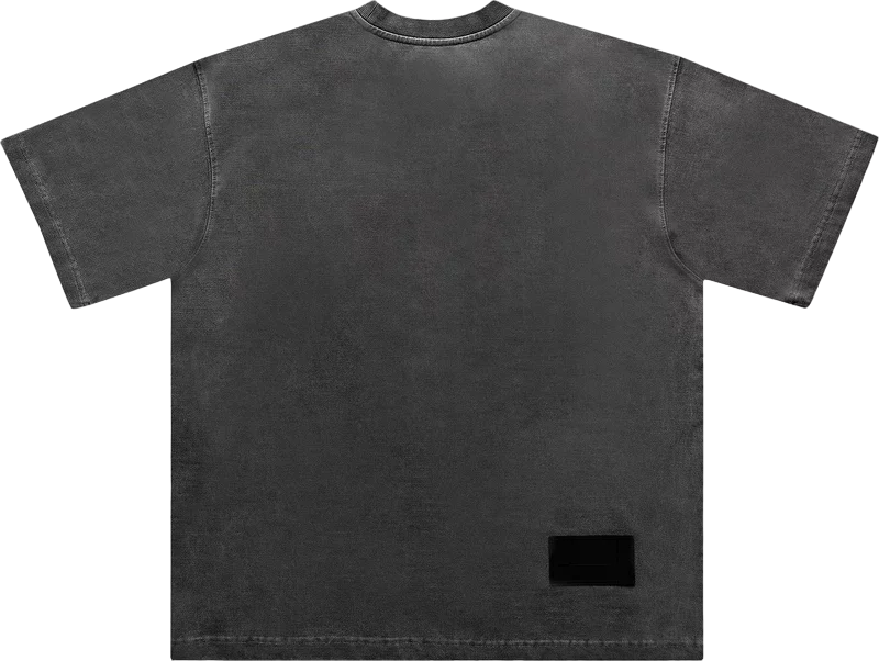 We11done Washed Logo T-Shirt Charcoal | Hype Vault Kuala Lumpur