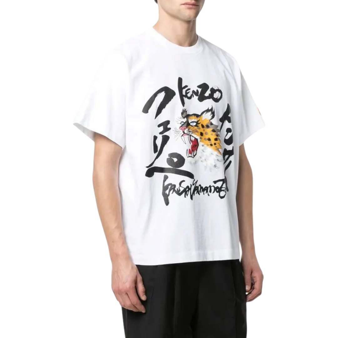 Kenzo Kansai Yamamoto Edition Seasonal Logo Boxy T-Shirt ‘White’ (SS21) - Hype Vault 