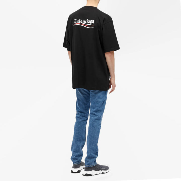 Balenciaga Political Campaign Logo T-Shirt Black