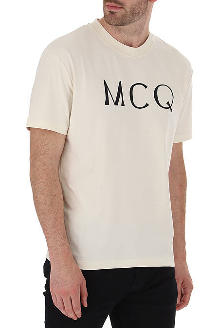 McQ Alexander Mcqueen Logo T-Shirt Cream