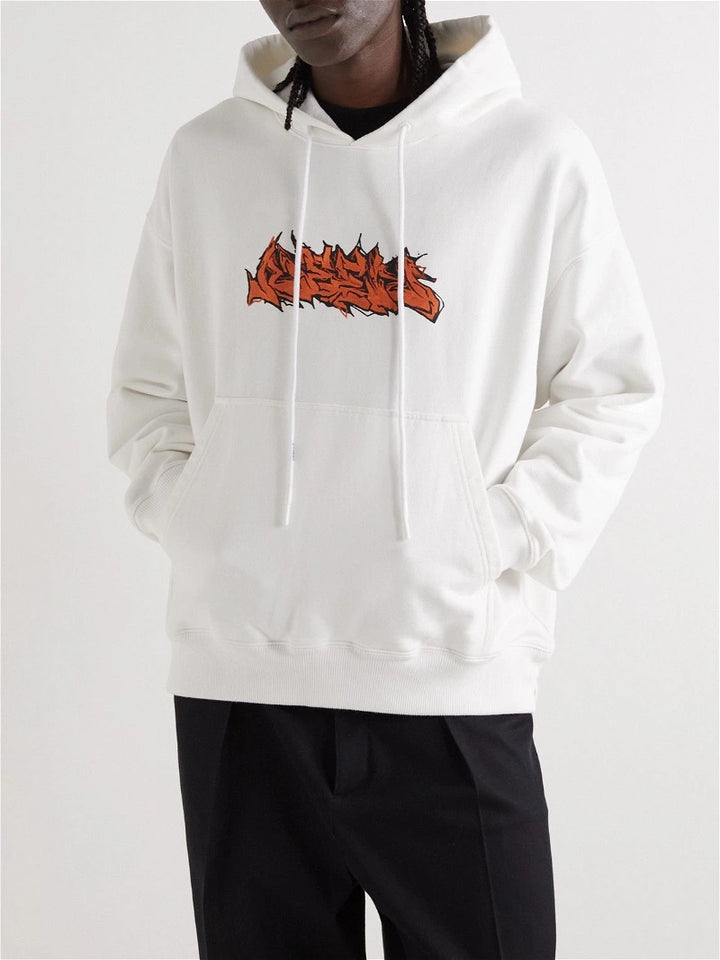 Off-White Logo Print Drawstring Hoodie