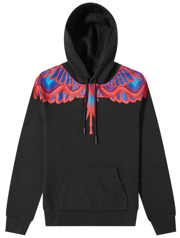 Marcelo Burlon Curves Wings Regular Hoodie Black Red | Hype Vault Kuala Lumpur 