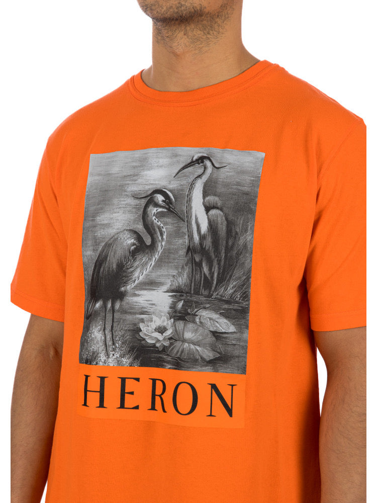 Heron Preston Heron BW Oversized T-Shirt Orange Black | Hype Vault Kuala Lumpur 