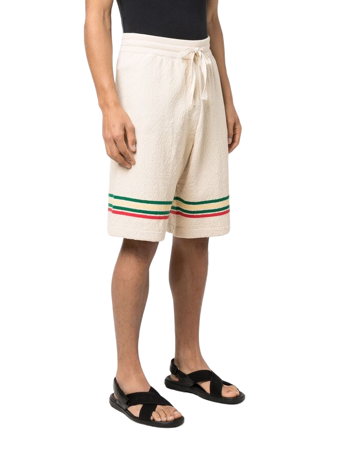 Jil Sander Stripe-Print Colored Shorts Beige | Hype Vault Kuala Lumpur 