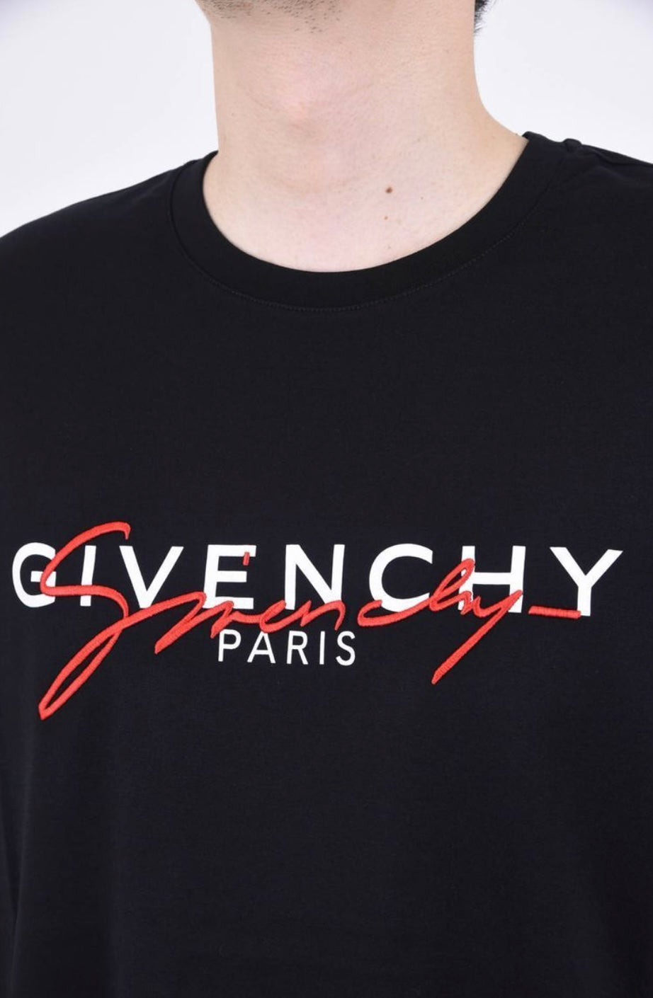 Givenchy Red Embroidery T-Shirt Black Regular Fit | Hype Vault Kuala Lumpur