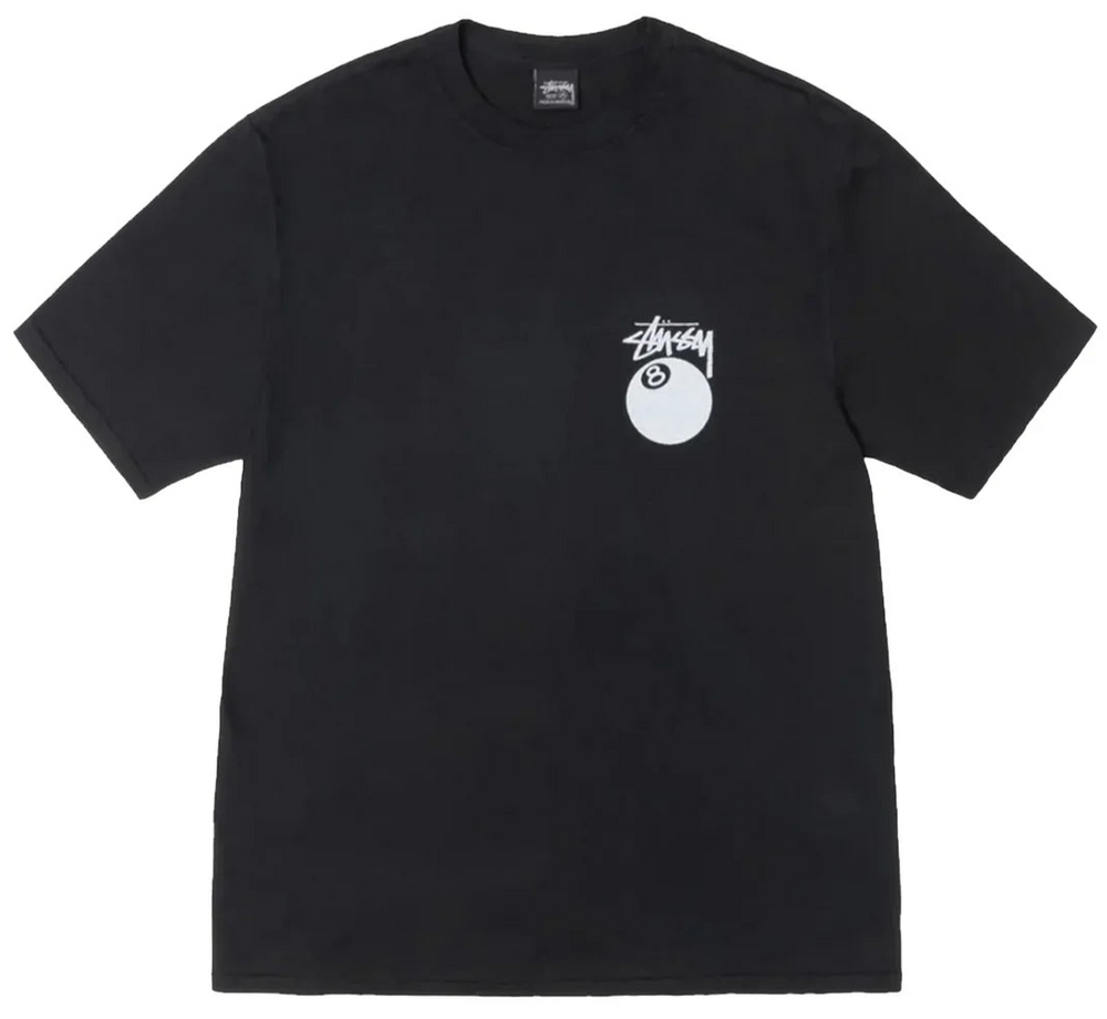 Stussy 8 Ball Pigment Dyed Tee Black (SS24) | Hype Vault Kuala Lumpur | Asia's Top Trusted High-End Sneakers and Streetwear Store | Guaranteed 100% authentic