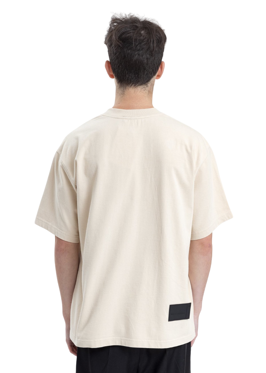 We11done Washed Logo T-Shirt Ivory | Hype Vault Kuala Lumpur