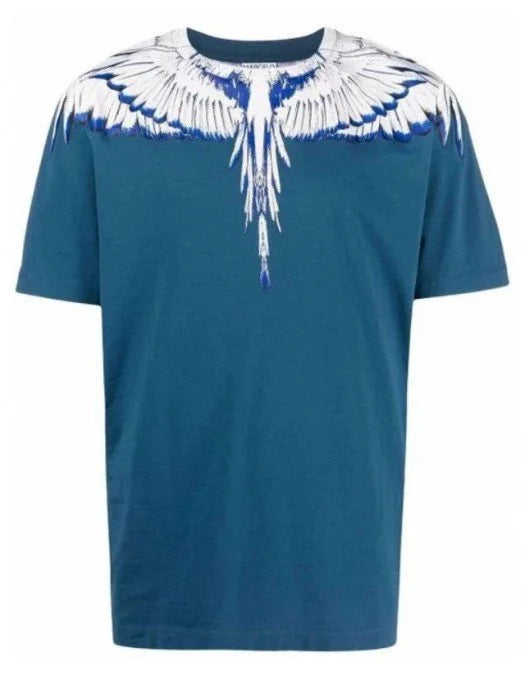 Marcelo Burlon Icon Wings Regular T-Shirt Petrol Blue | Hype Vault Kuala Lumpur