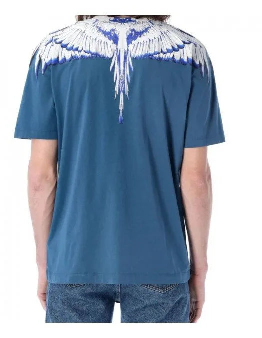 Marcelo Burlon Icon Wings Regular T-Shirt Petrol Blue | Hype Vault Kuala Lumpur