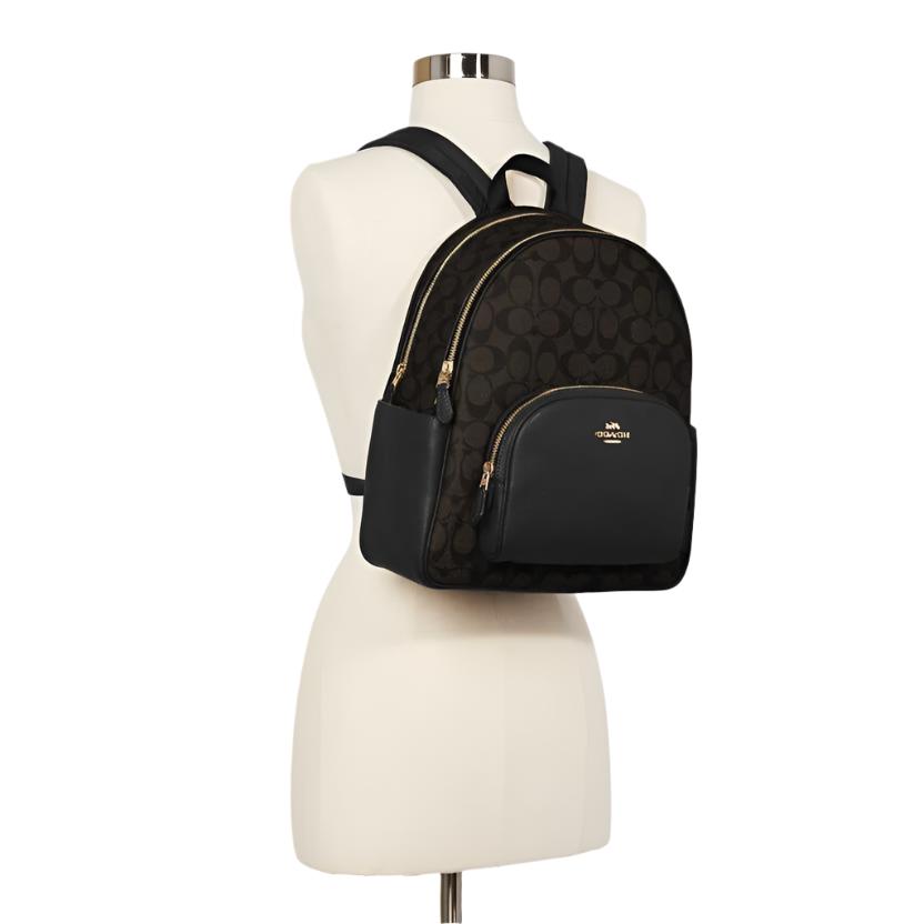 Coach Court Backpack In Signature Canvas Brown/Black | Hype Vault 