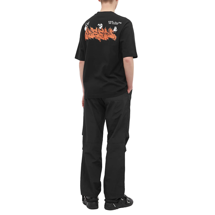 Off-White Neen OW Logo Skate S/S T-Shirt Black Orange | Hype Vault Kuala Lumpur