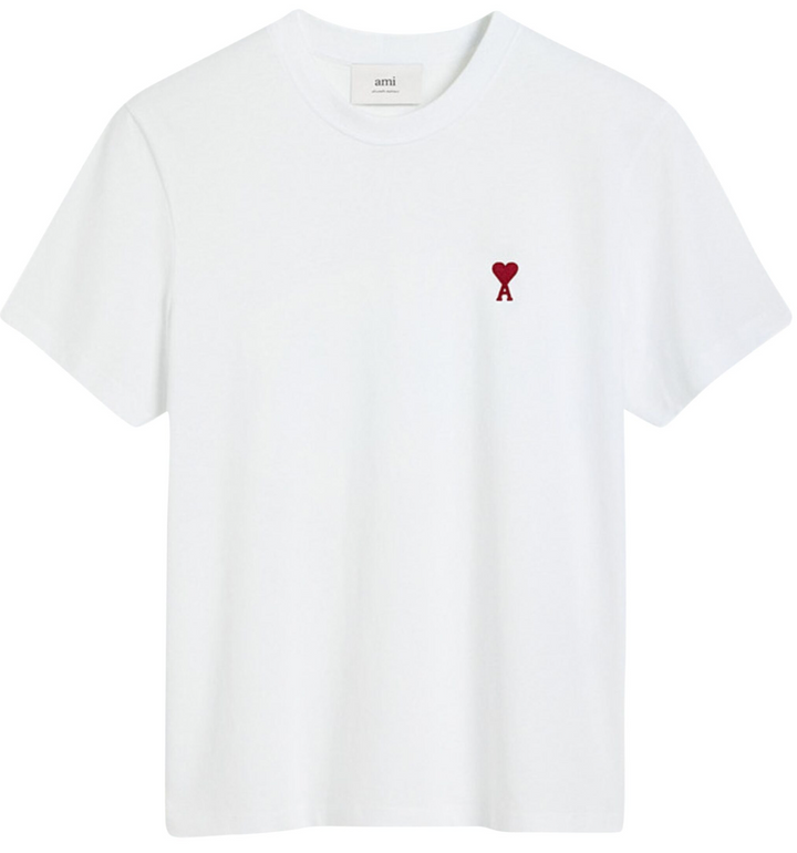 Ami Paris Ami de Coeur Embroidered T-Shirt White (SS22)