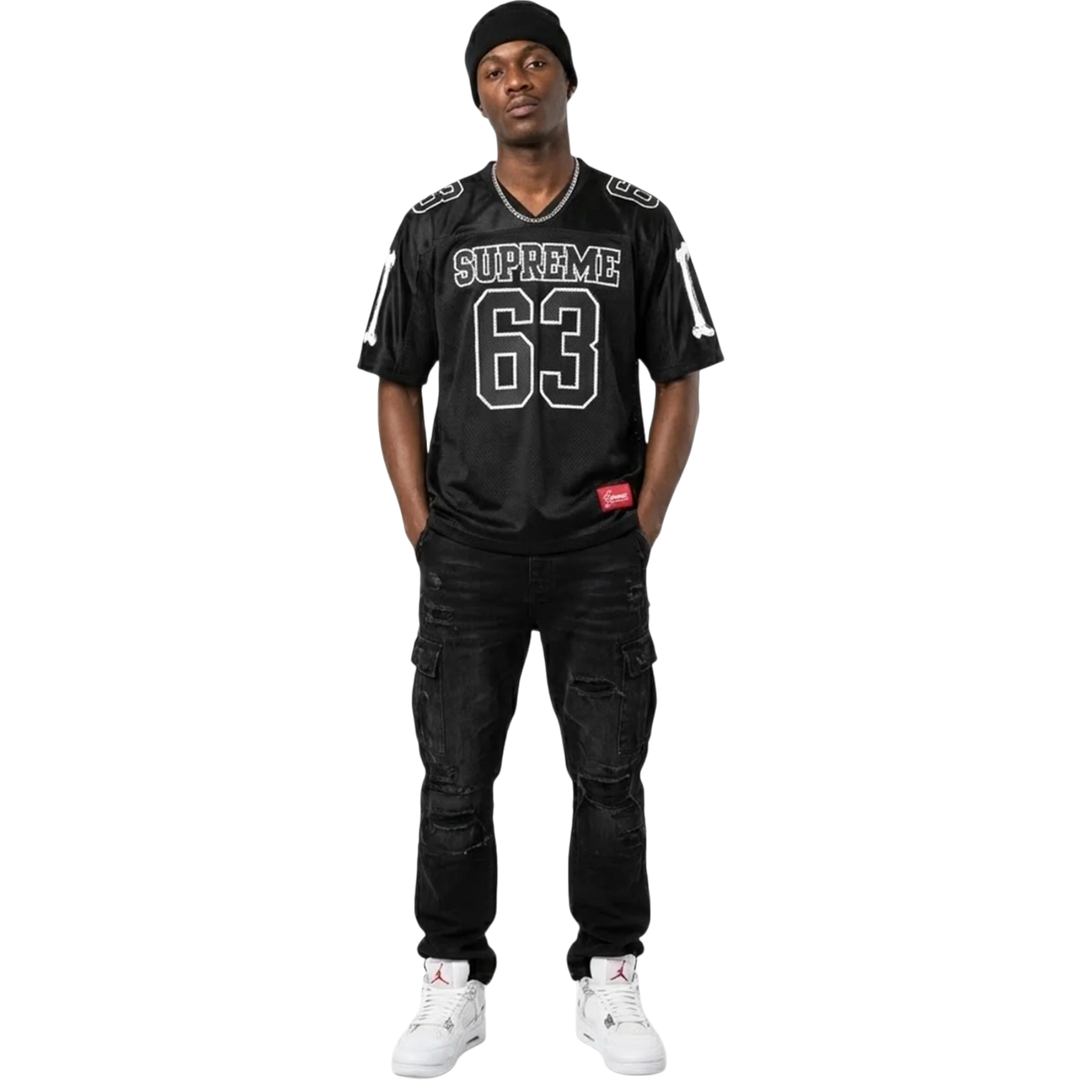 Supreme Bones Football Jersey Black (FW25)