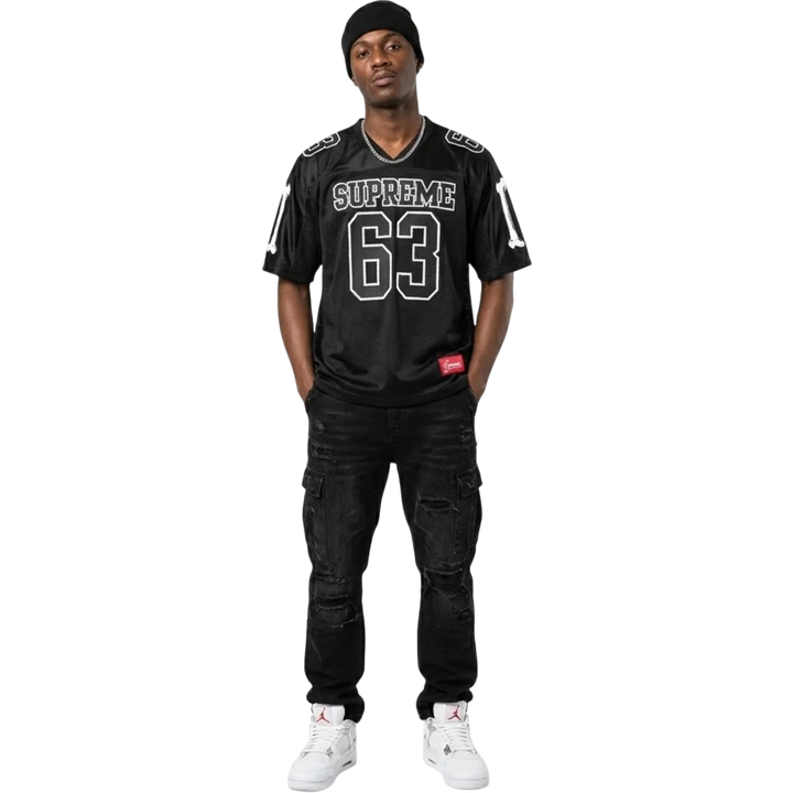 Supreme Bones Football Jersey Black (FW25)