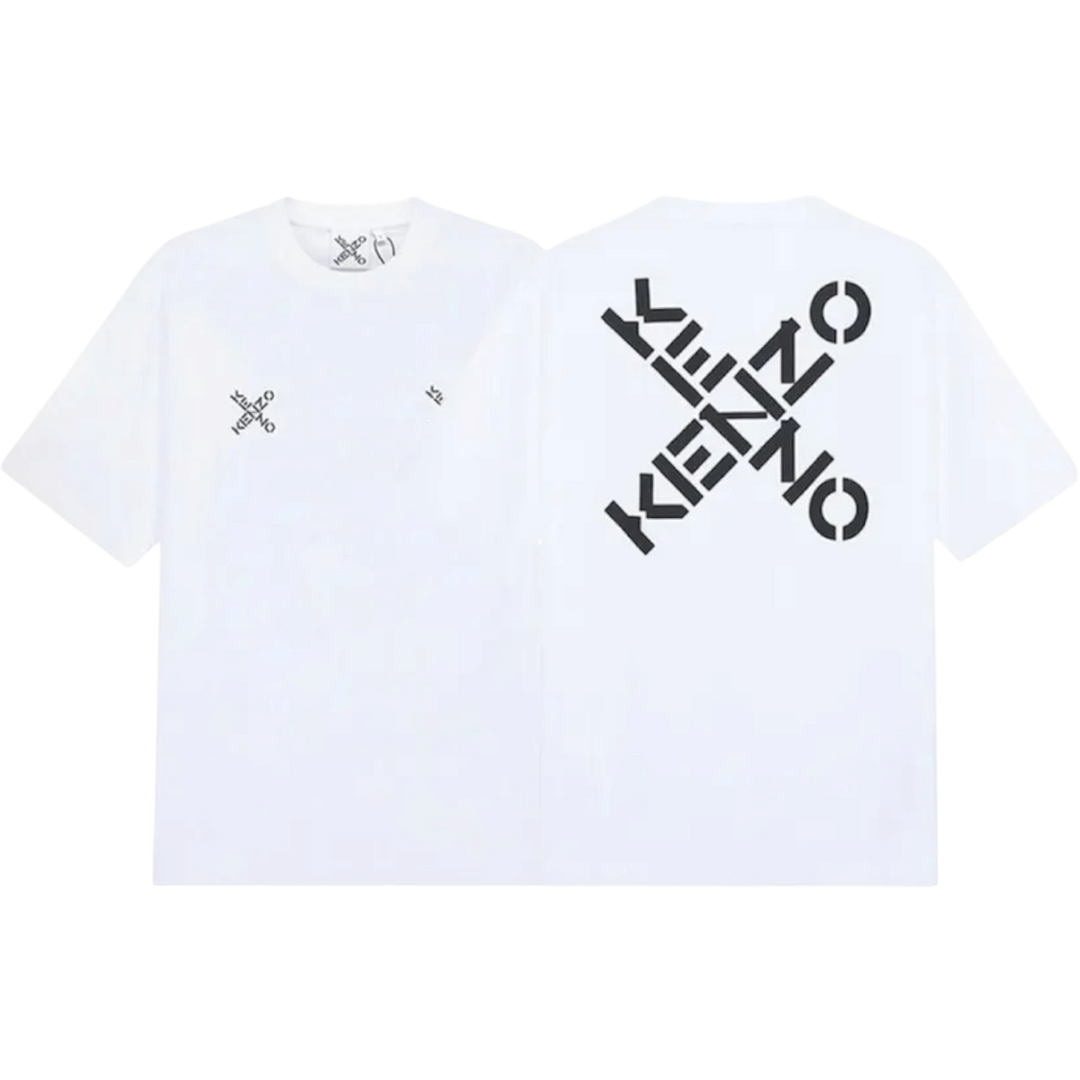 Kenzo SS21 Back Cross Logo Oversized Tee ‘White’ (SS21) - Hype Vault 