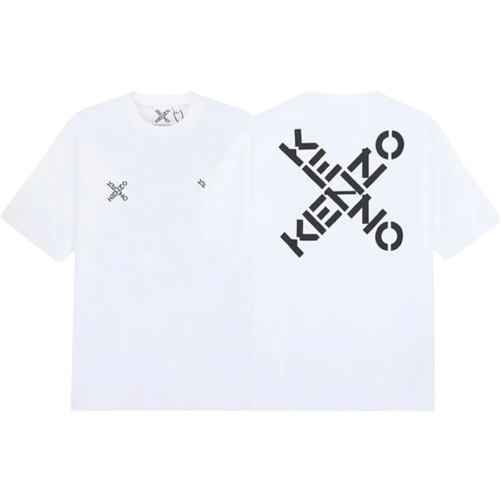 Kenzo SS21 Back Cross Logo Oversized Tee ‘White’ (SS21) - Hype Vault 