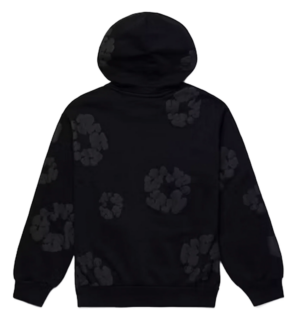 Denim Tears Cotton Wreath Hoodie Black Monochrome (SS24) - Hype Vault - Authentic luxury, streetwear and sneakers Kuala Lumpur Malaysia