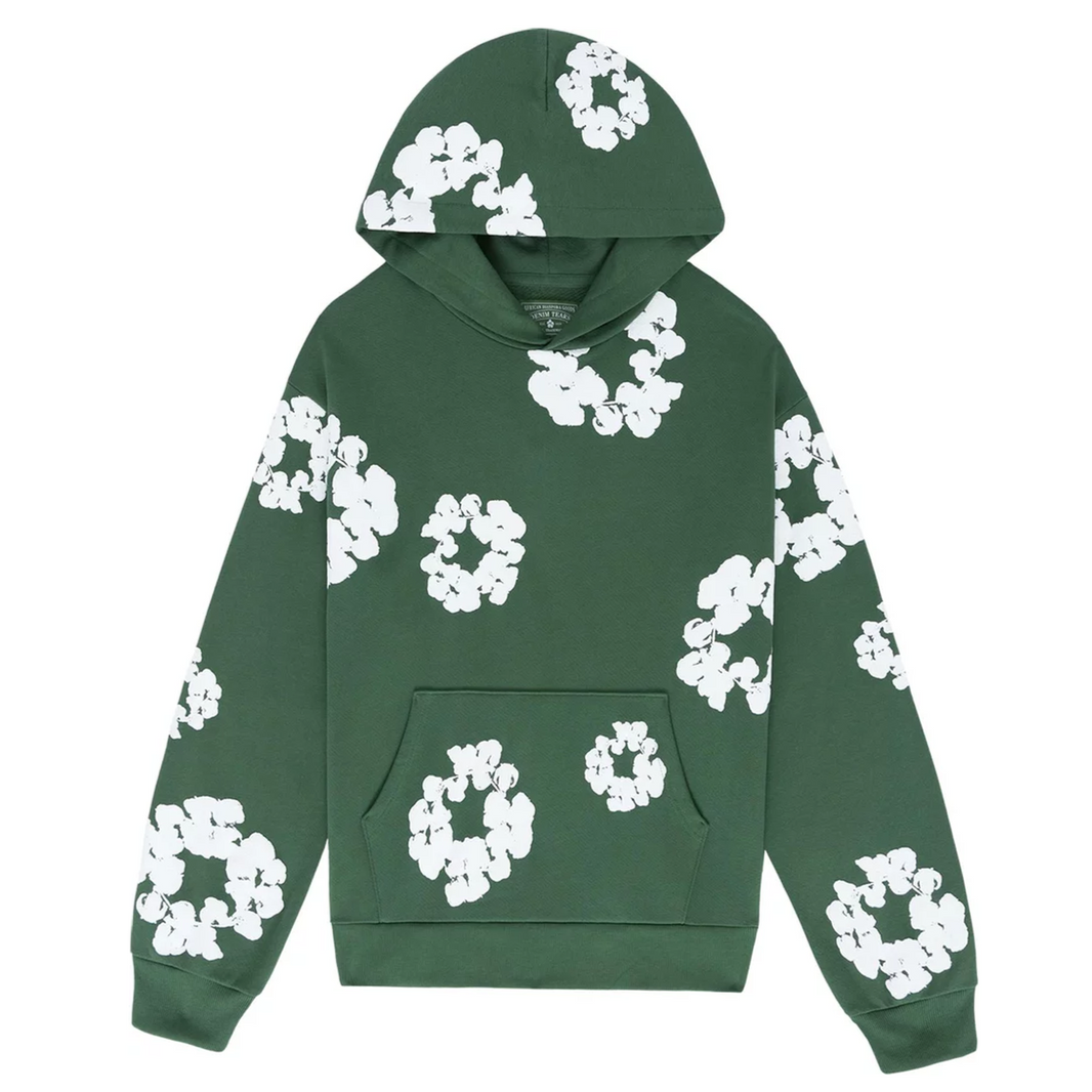 The Cotton Wreath Hoodie Sweatshirt Green | Hype Vault