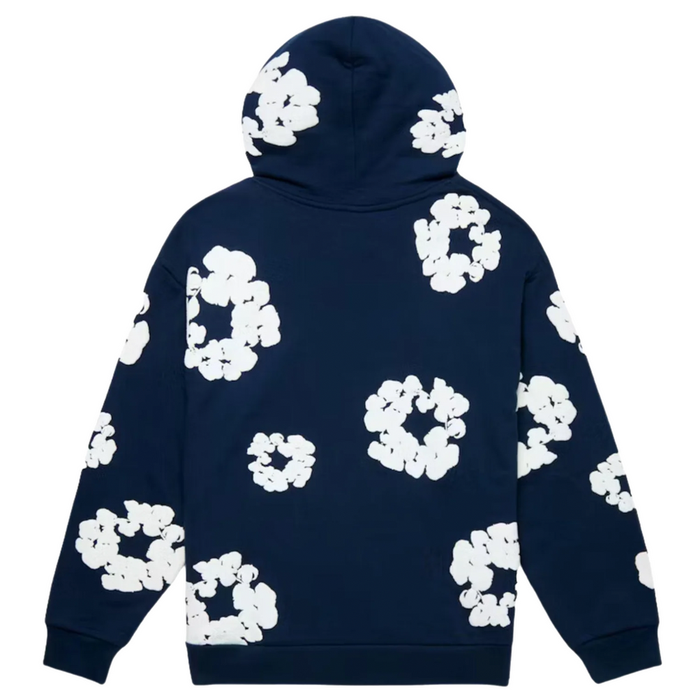 The Cotton Wreath Hoodie Sweatshirt Navy | Hype Vault