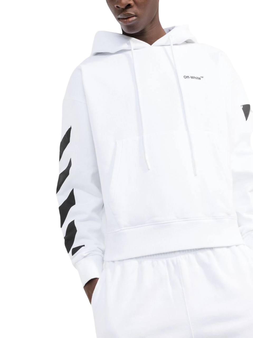 Off-White Diagonal Helvetica Oversized White Hoodie | Hype Vault Kuala Lumpur