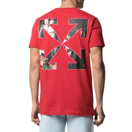 Off-White Caravaggio-Print Arrow Red T-Shirt | Hype Vault Kuala Lumpur