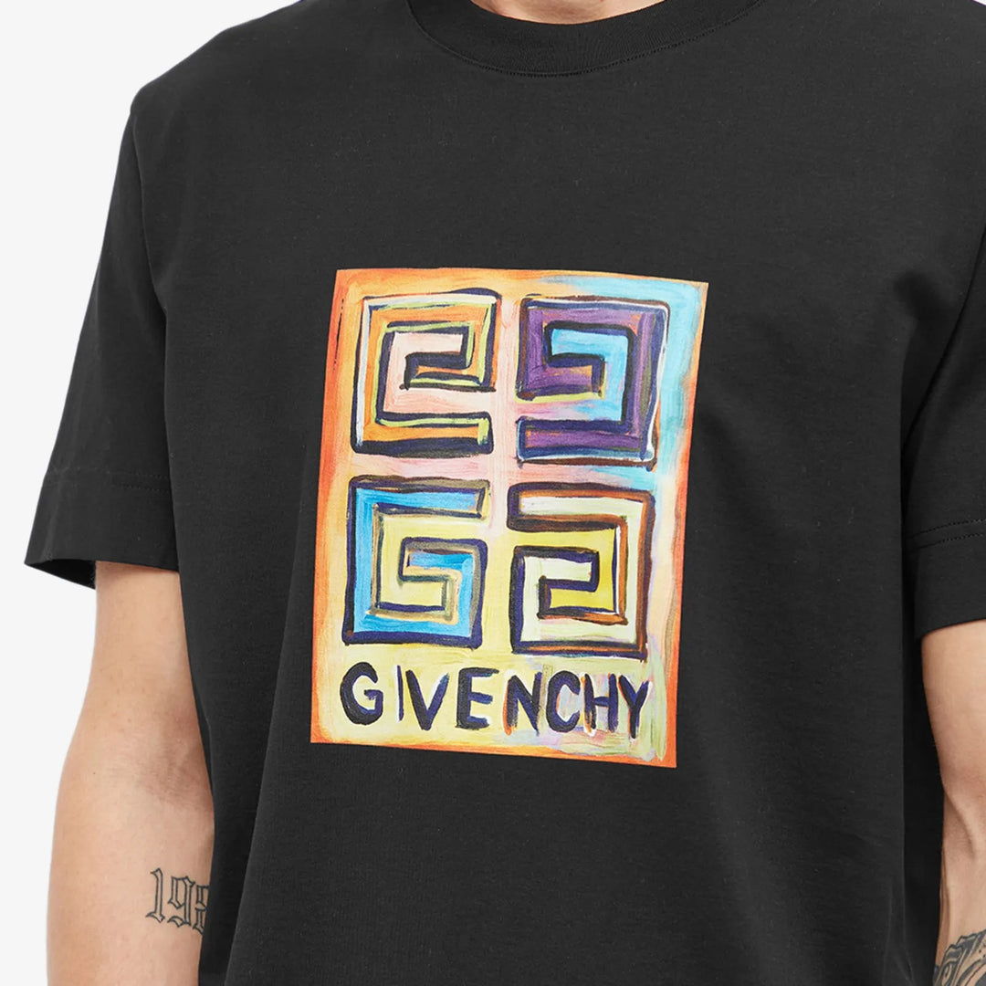 Givenchy 4G Sketch Print T-Shirt Black Slim Fit | Hype Vault Kuala Lumpur