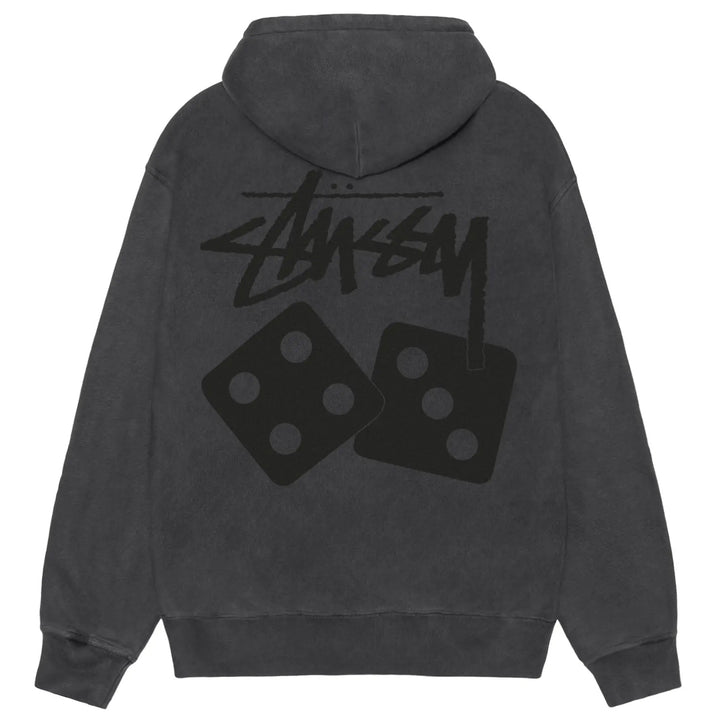 Stussy Dice Hoodie Pigment Dyed 'Black' (SS25)