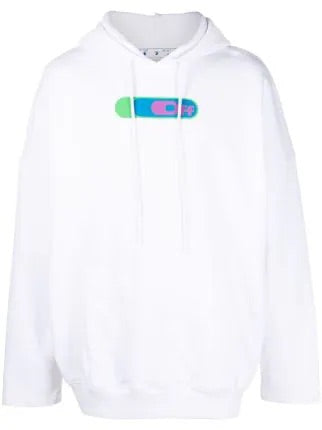 Off-White High Weed Extra Long White Hoodie | Hype Vault Kuala Lumpur