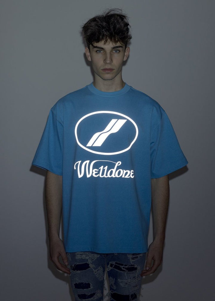 We11done Logo T-Shirt Neon Blue | Hype Vault Kuala Lumpur